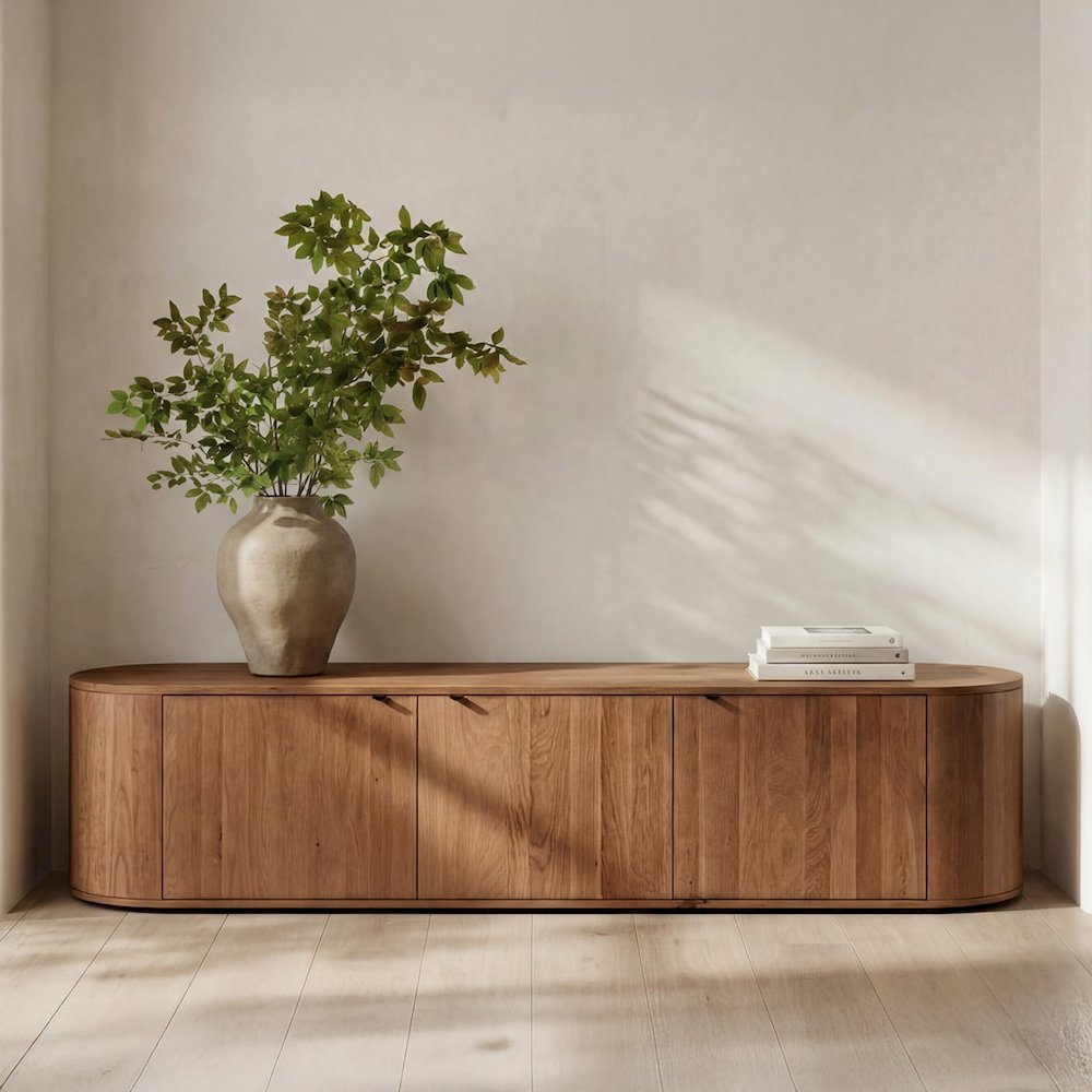 Theo Media Bench Brown. Picture 1