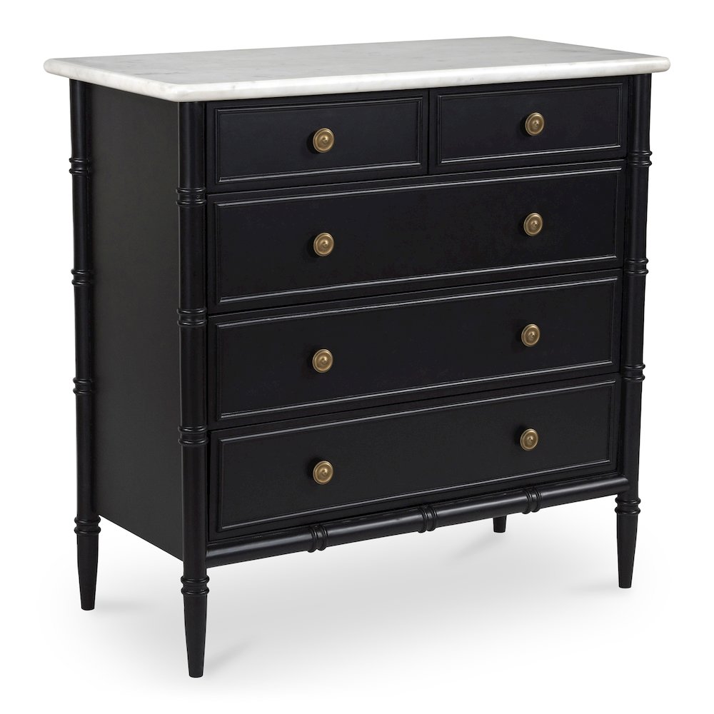 Eleanor 5 Drawer Chest Black. Picture 3