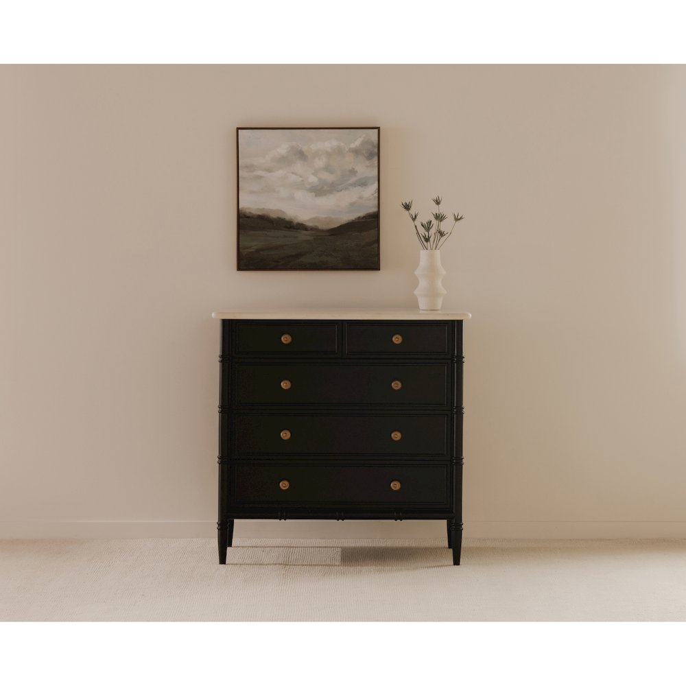 Eleanor 5 Drawer Chest Black. Picture 10