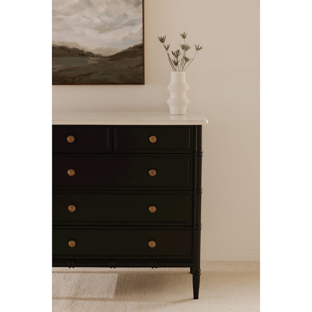Eleanor 5 Drawer Chest Black. Picture 12