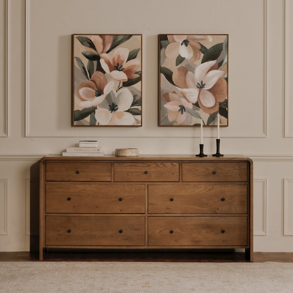 Riley 7 Drawer Dresser Oak. Picture 9