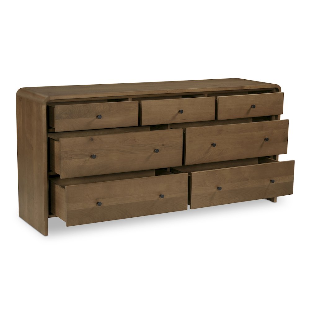 Riley 7 Drawer Dresser Oak. Picture 2