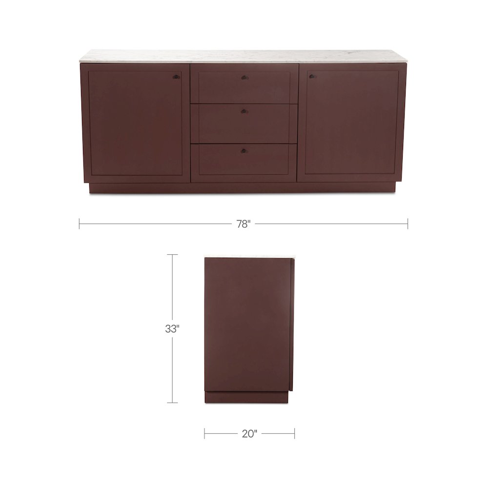 Nadine Sideboard Deep Burgundy. Picture 11