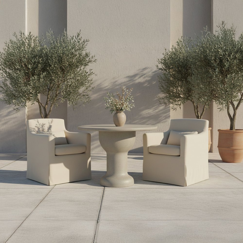 Magnolia Outdoor Café Table Cream. Picture 4