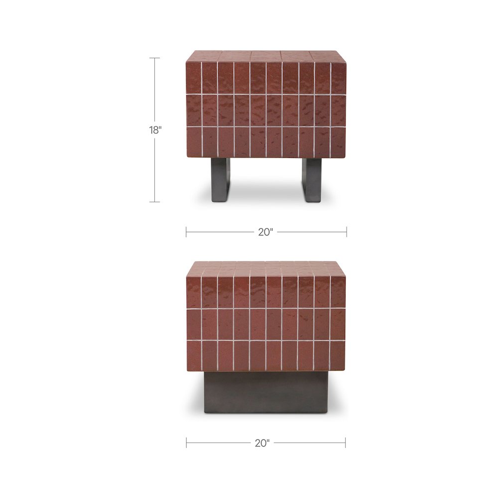 Farren Outdoor Side Table Brown. Picture 7