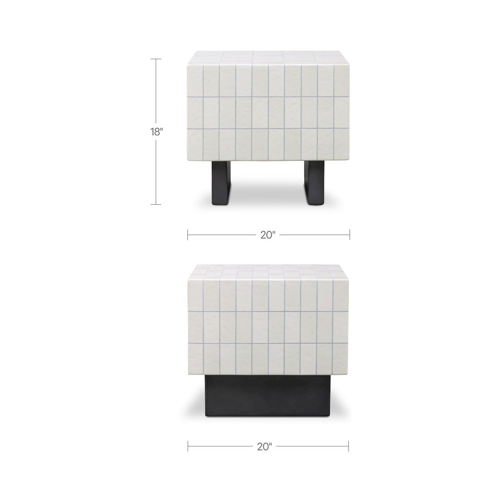 Farren Outdoor Side Table Cream. Picture 7