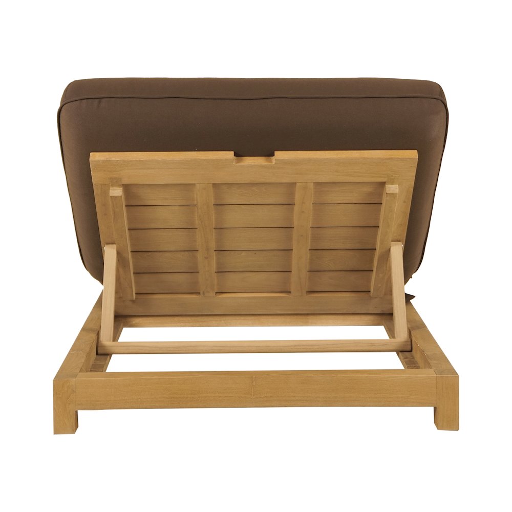 Enzo Outdoor Adjustable Lounge Chair Brown. Picture 4