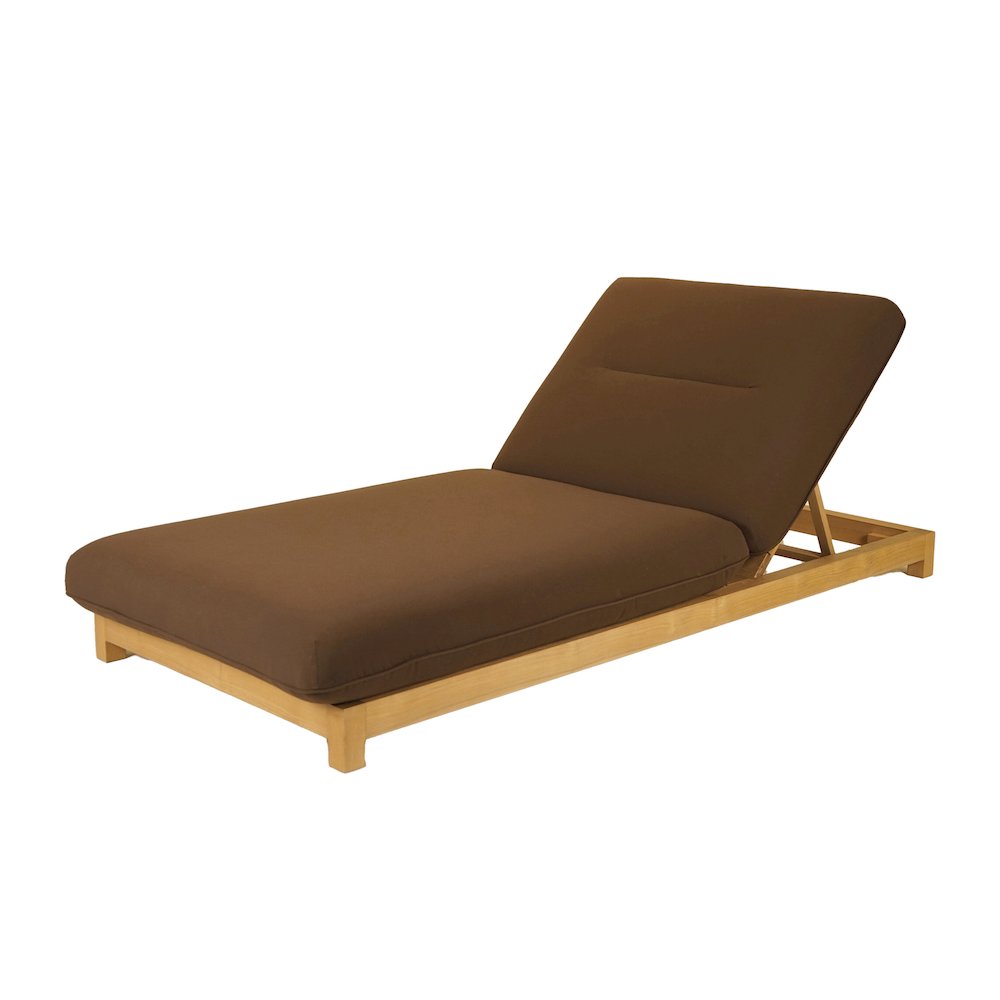 Enzo Outdoor Adjustable Lounge Chair Brown. Picture 2