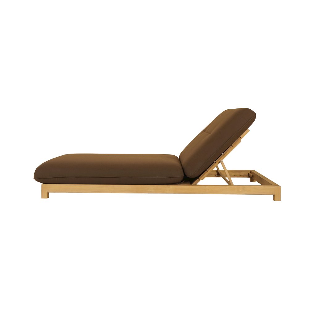 Enzo Outdoor Adjustable Lounge Chair Brown. Picture 3
