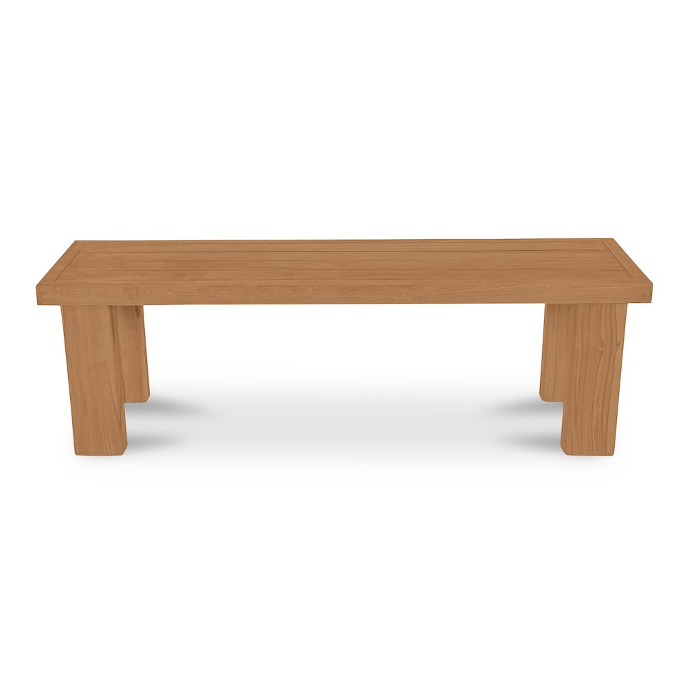 Marina Outdoor Dining Bench Natural. Picture 1