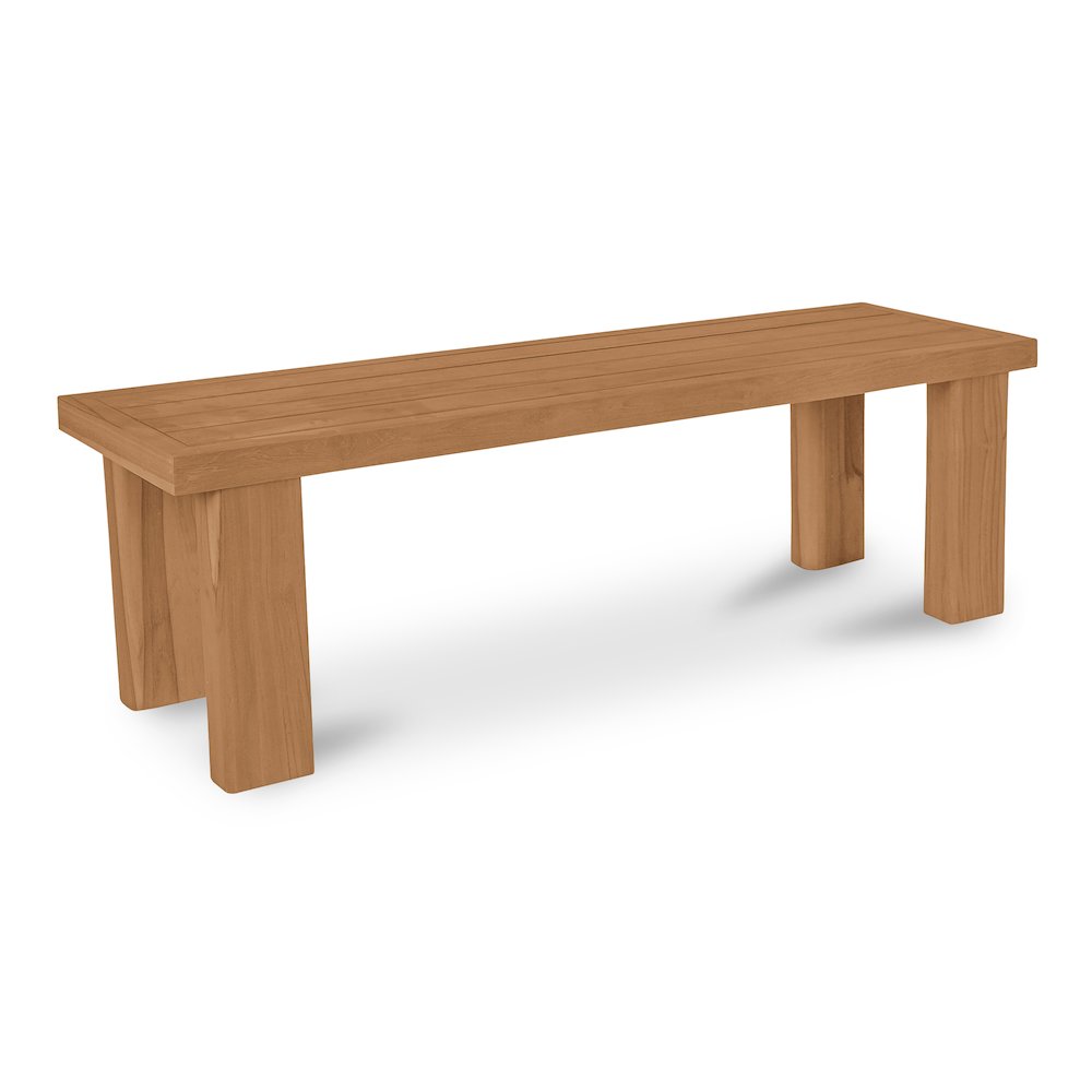 Marina Outdoor Dining Bench Natural. Picture 5