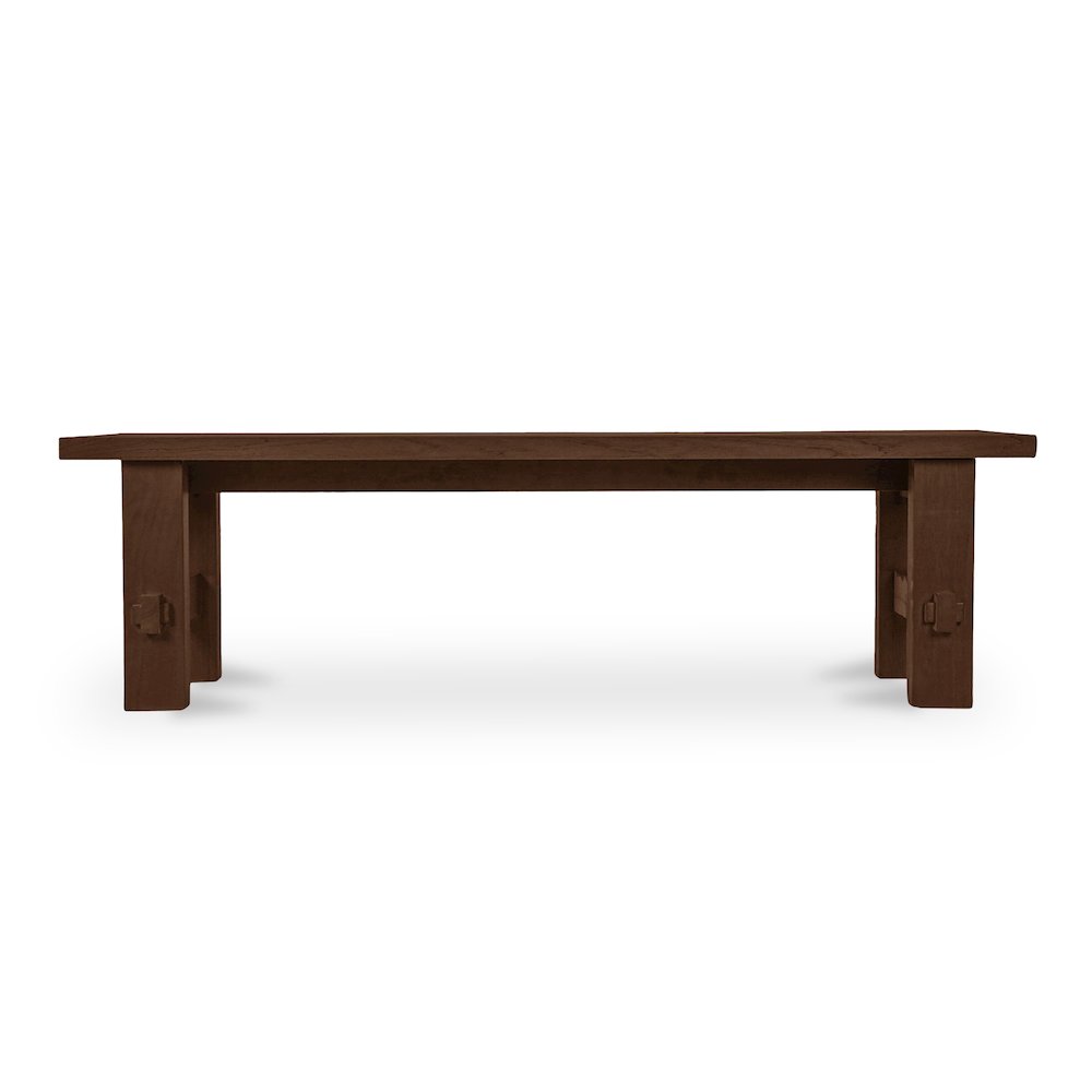 Esmond Outdoor Dining Bench Brown. Picture 1