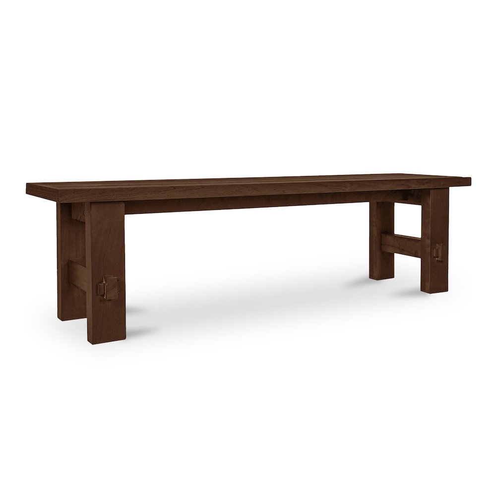 Esmond Outdoor Dining Bench Brown. Picture 3