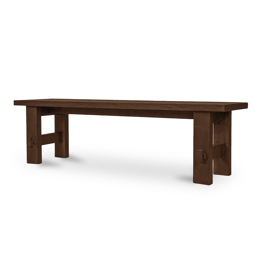 Esmond Outdoor Dining Bench Brown. Picture 2