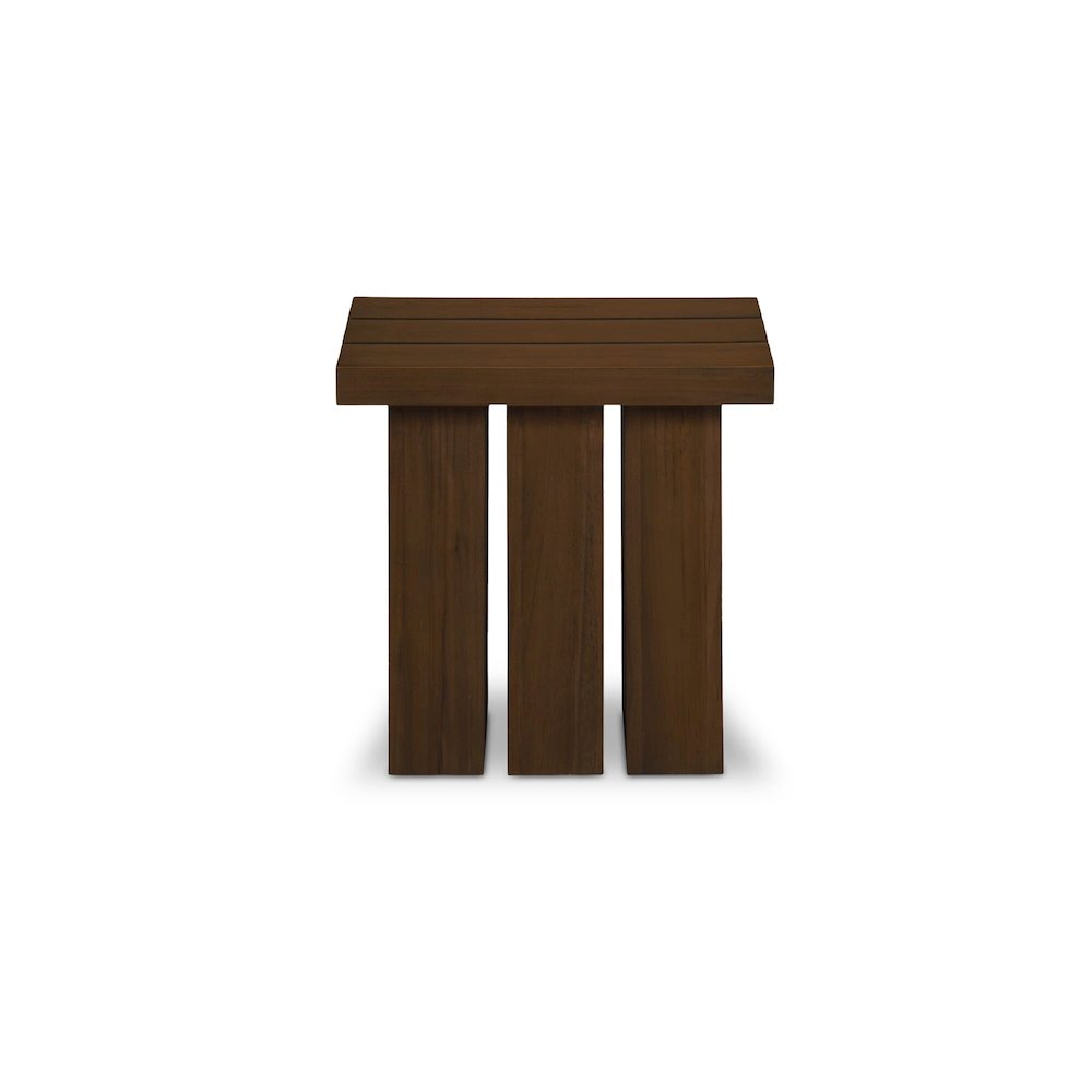 Denby Outdoor Side Table Brown. Picture 1