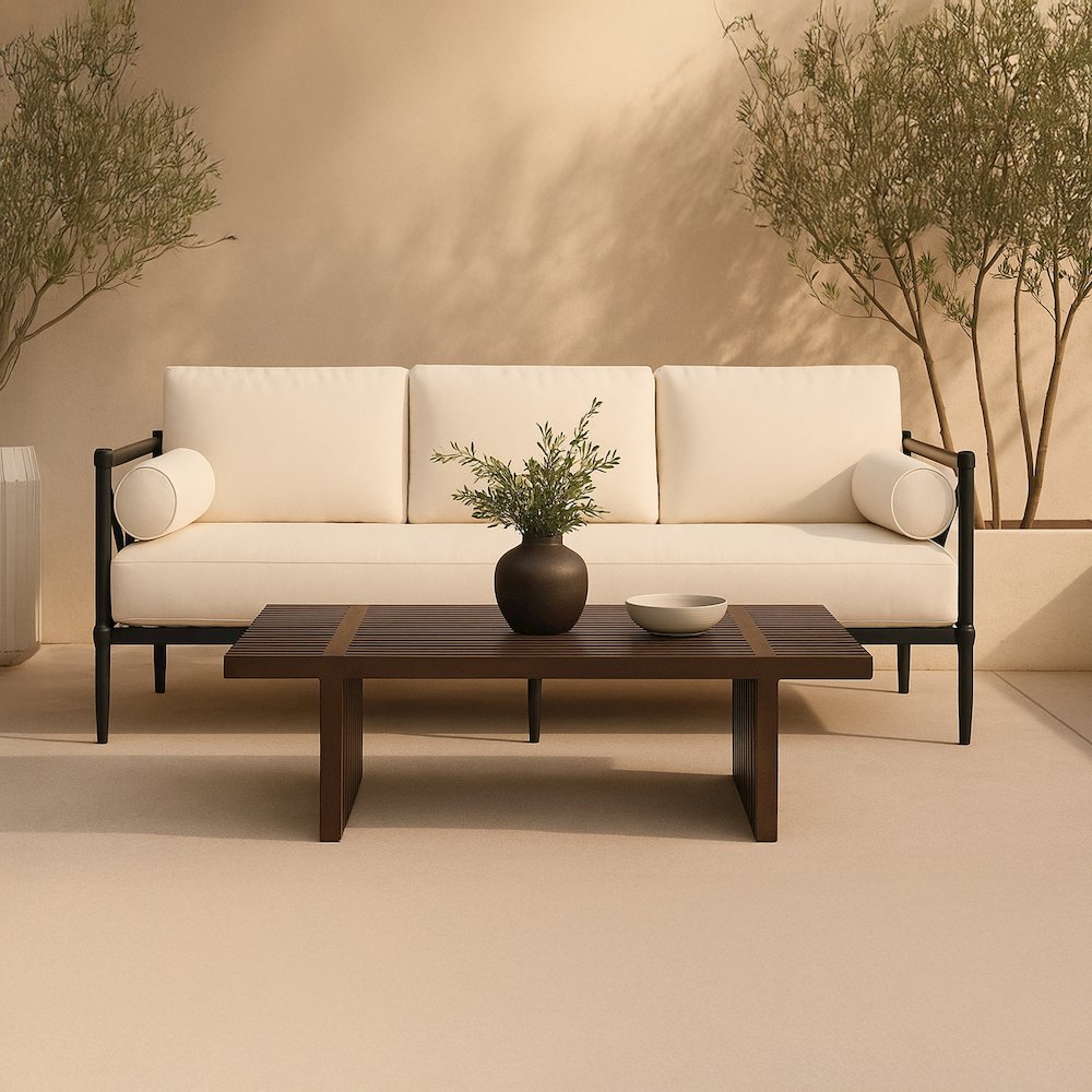 Fletcher Outdoor Coffee Table Brown. Picture 7
