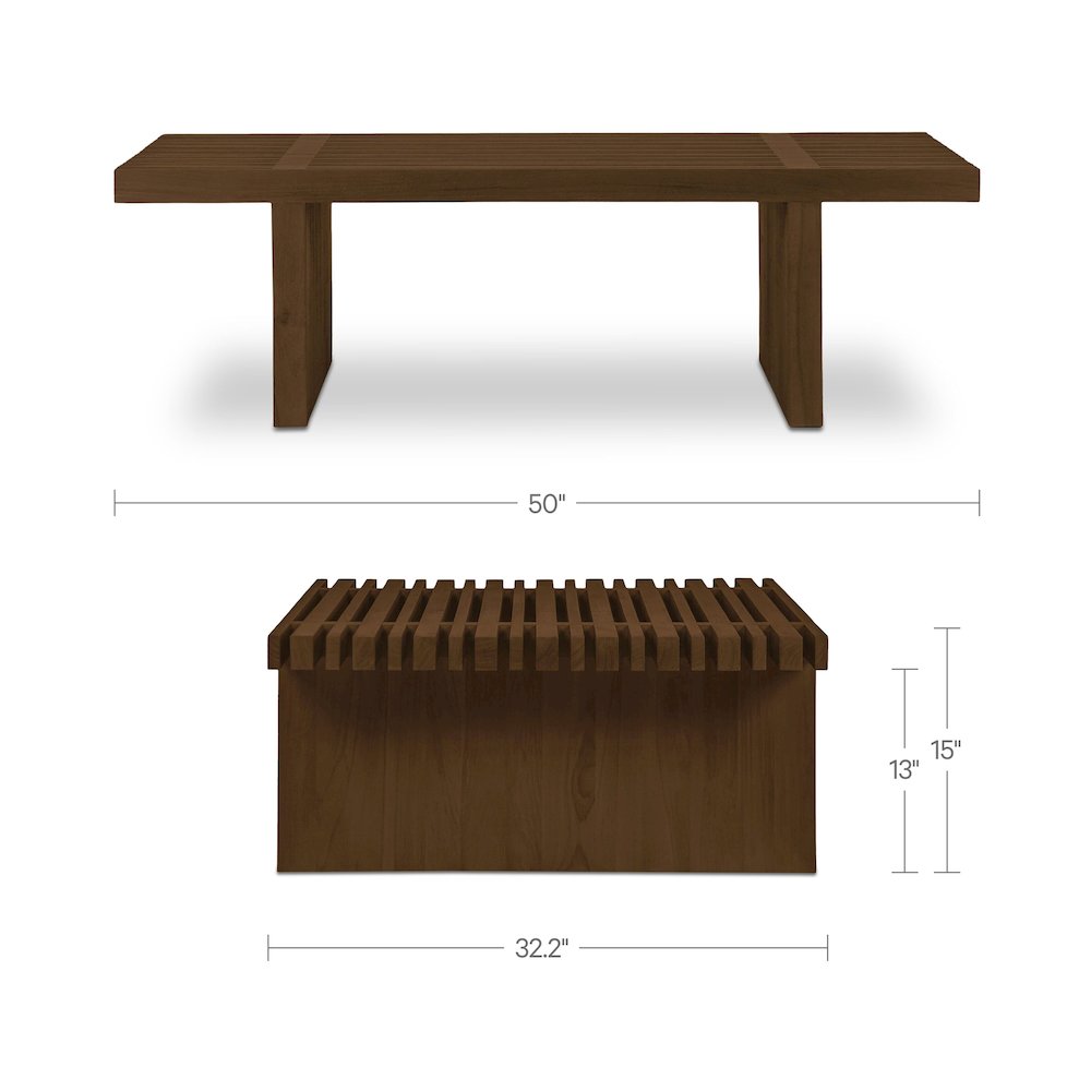 Fletcher Outdoor Coffee Table Brown. Picture 8