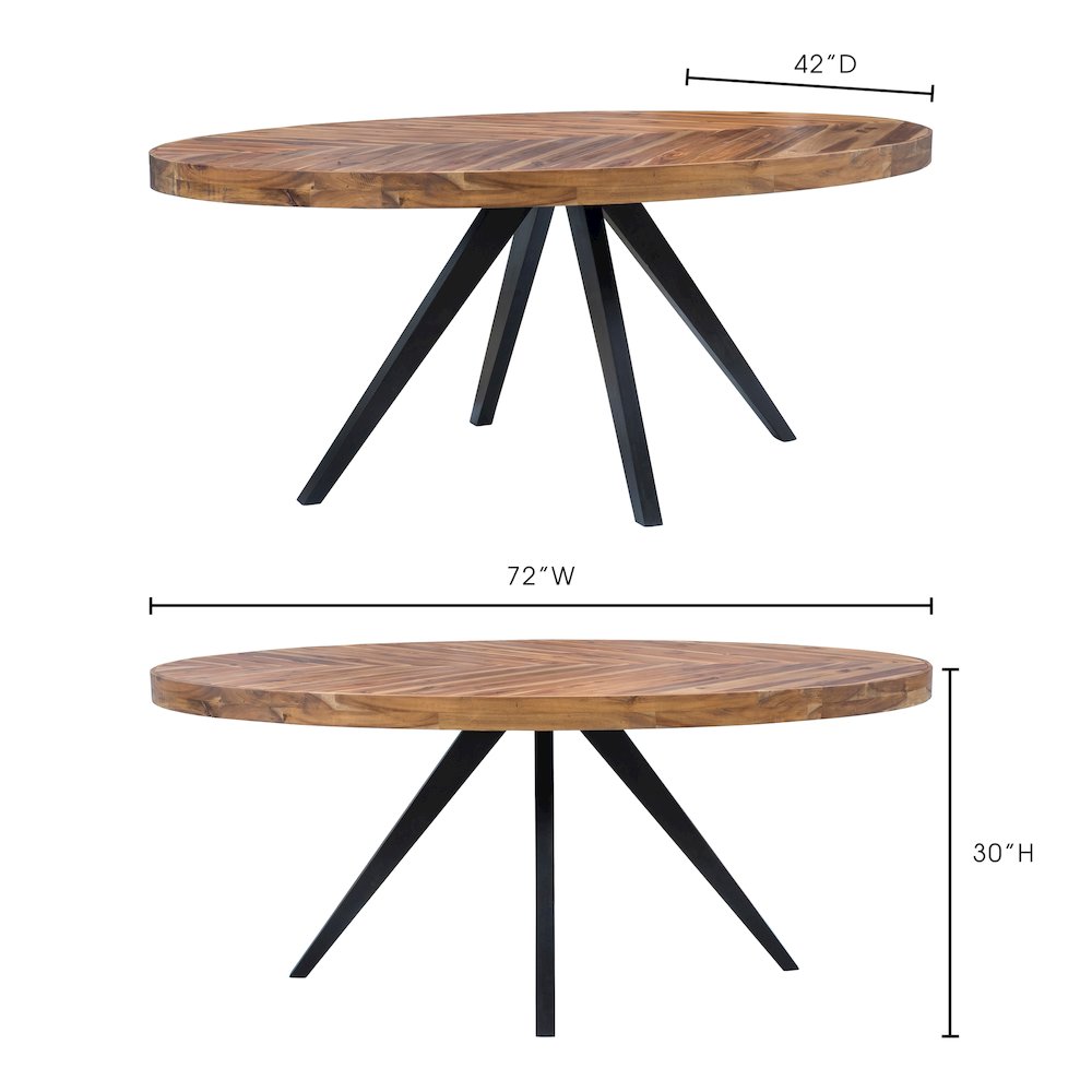 Parq Oval Dining Table Amber. Picture 20