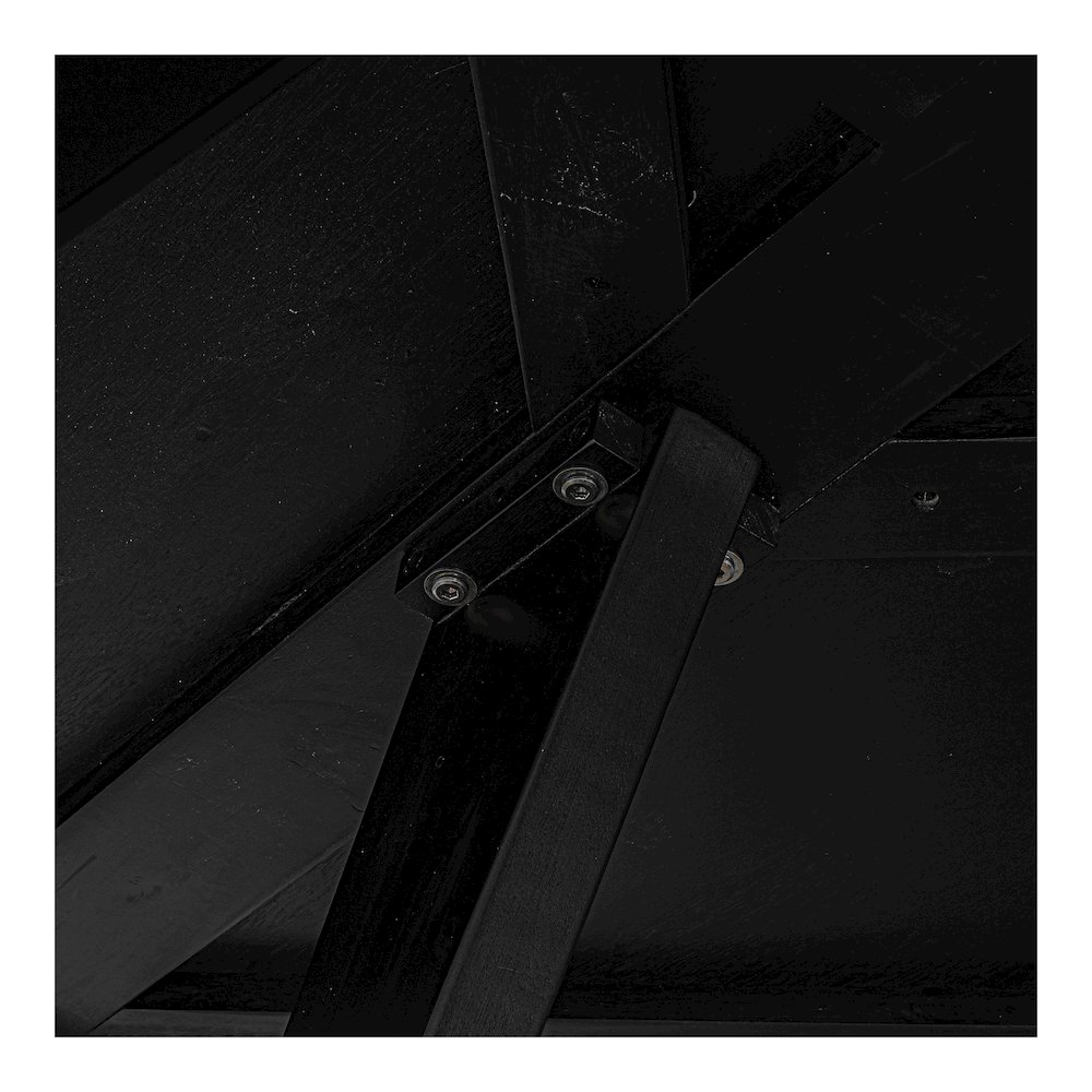 Parq 60 Inch Round Dining Table Black. Picture 7