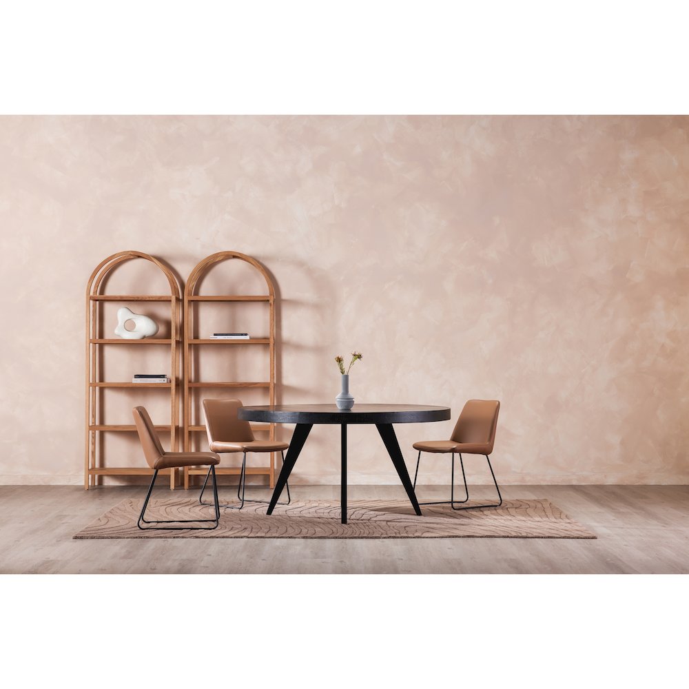 Parq 60 Inch Round Dining Table Black. Picture 15