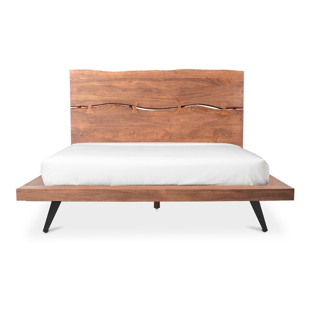 Madagascar Queen Platform Bed Brown. Picture 1