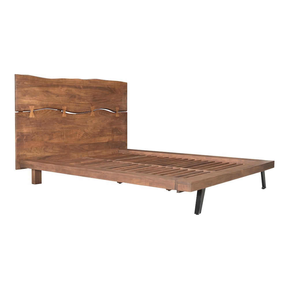 Madagascar Queen Platform Bed Brown. Picture 4