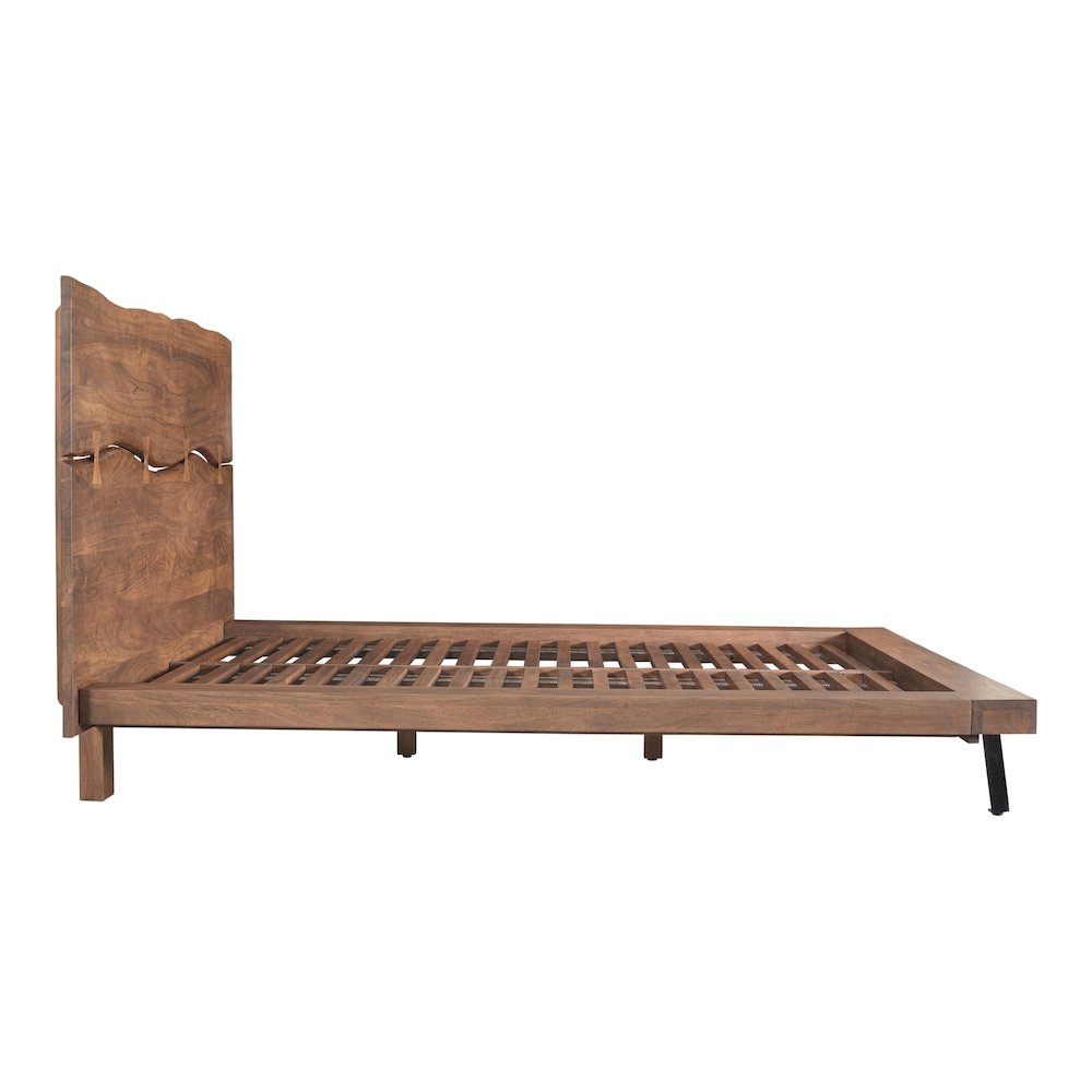 Madagascar Queen Platform Bed Brown. Picture 5