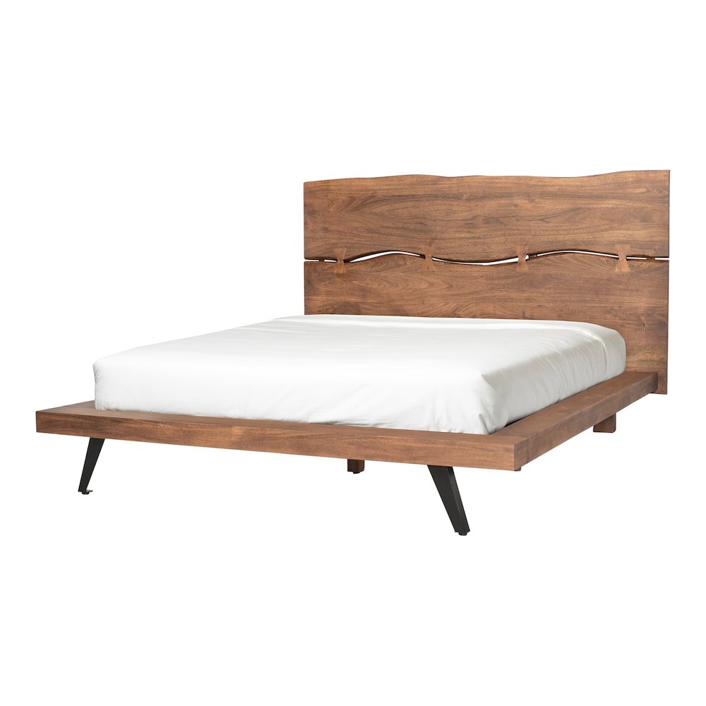 Madagascar Queen Platform Bed Brown. Picture 8