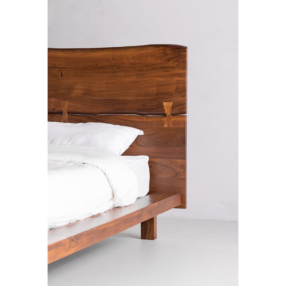 Madagascar Queen Platform Bed Brown. Picture 10