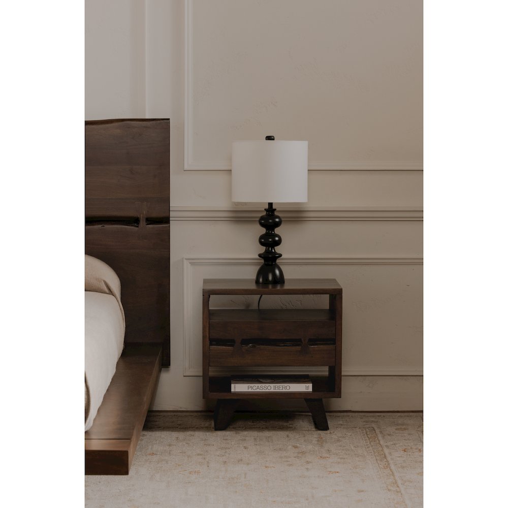 Madagascar Nightstand Dark Brown. Picture 8