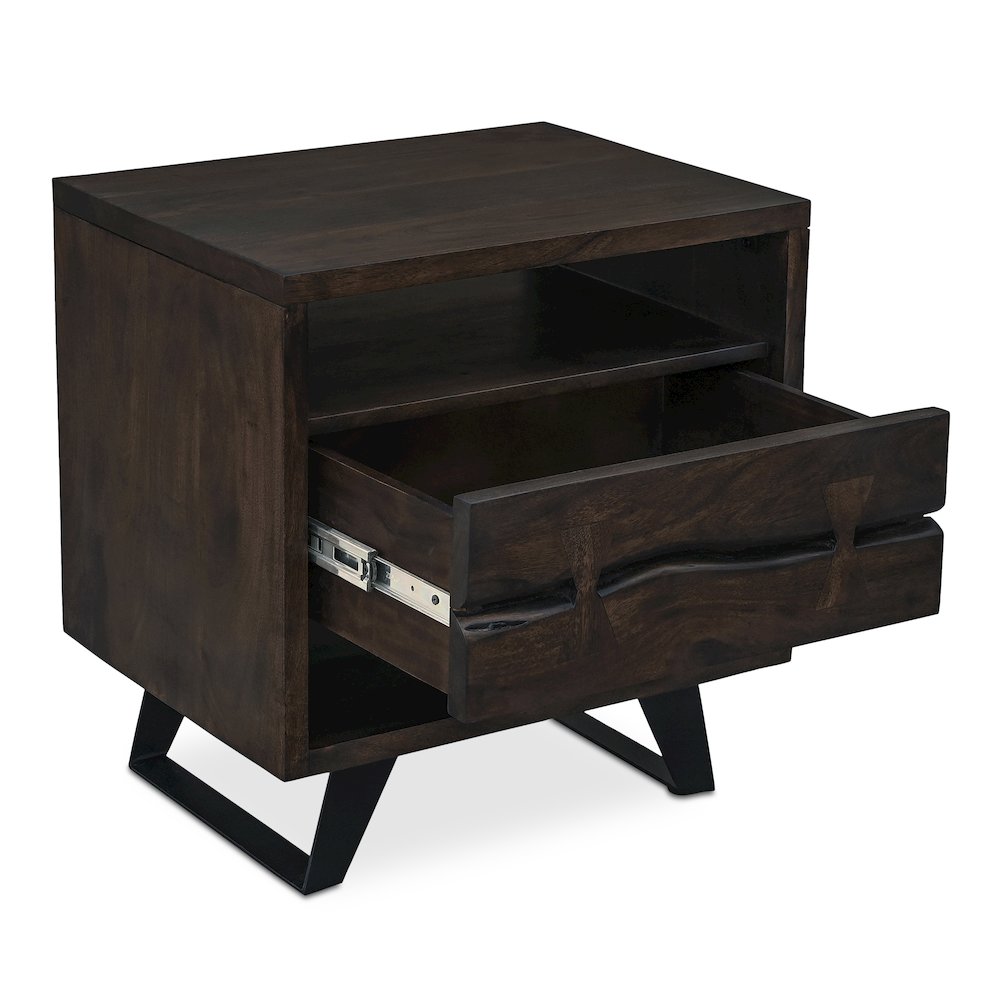 Madagascar Nightstand Dark Brown. Picture 2