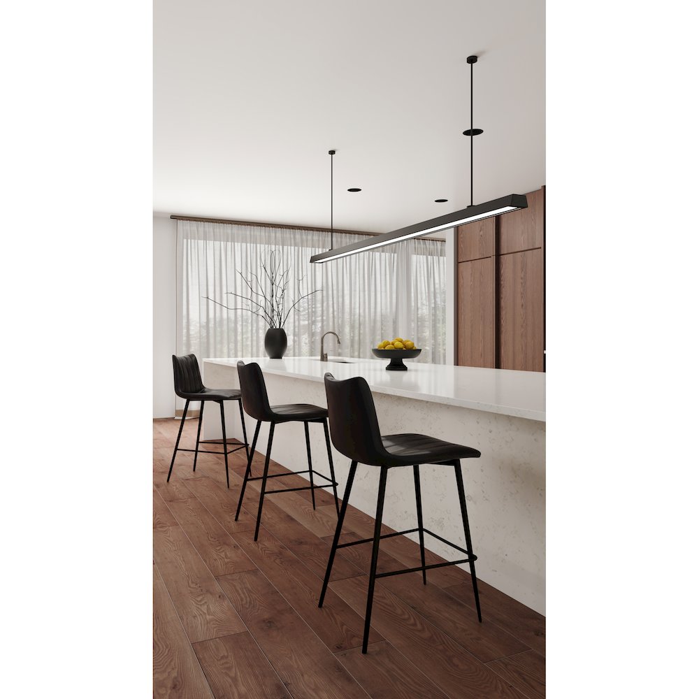 Alibi Counter Stool Matte Black - Set Of Two. Picture 10
