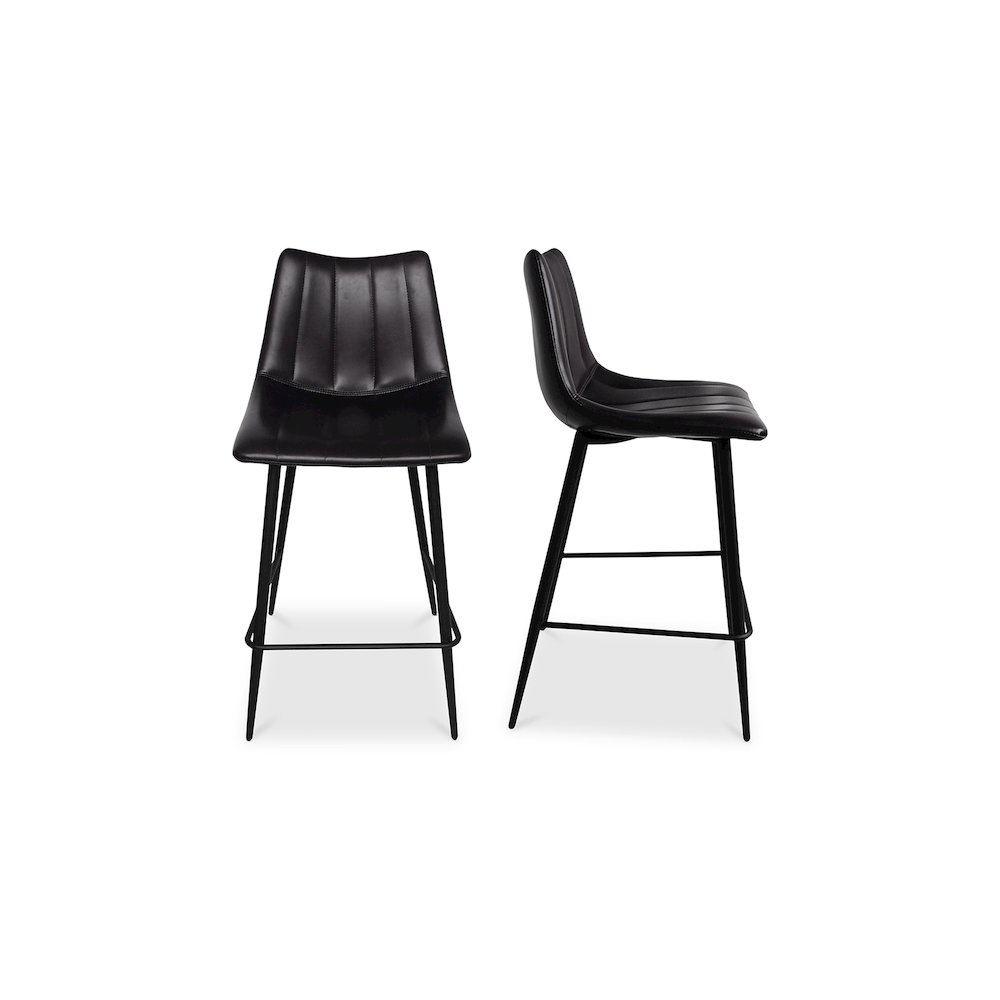 Alibi Counter Stool Matte Black - Set Of Two. Picture 5