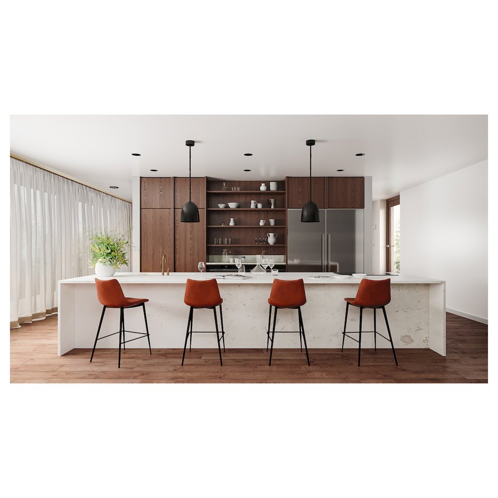 Alibi Counter Stool Brown - Set Of Two. Picture 12