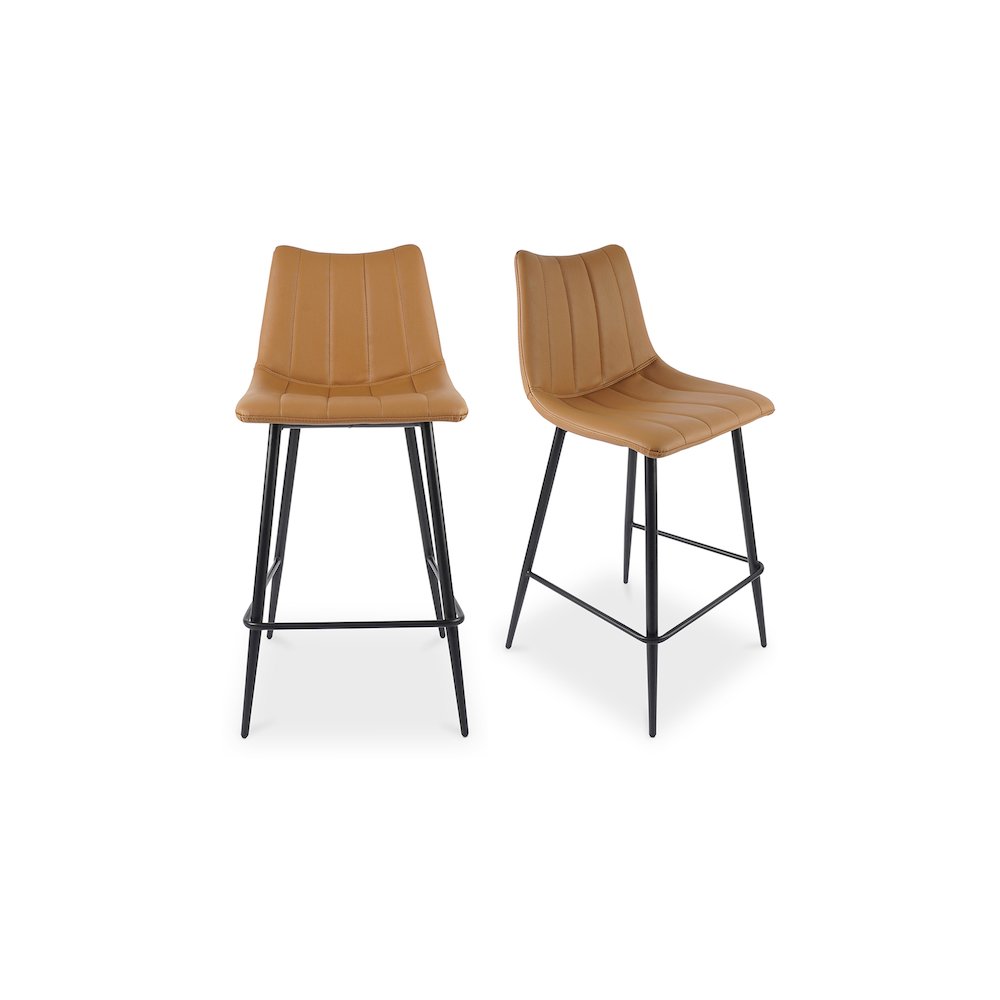 Alibi Counter Stool Tan - Set Of Two. Picture 2