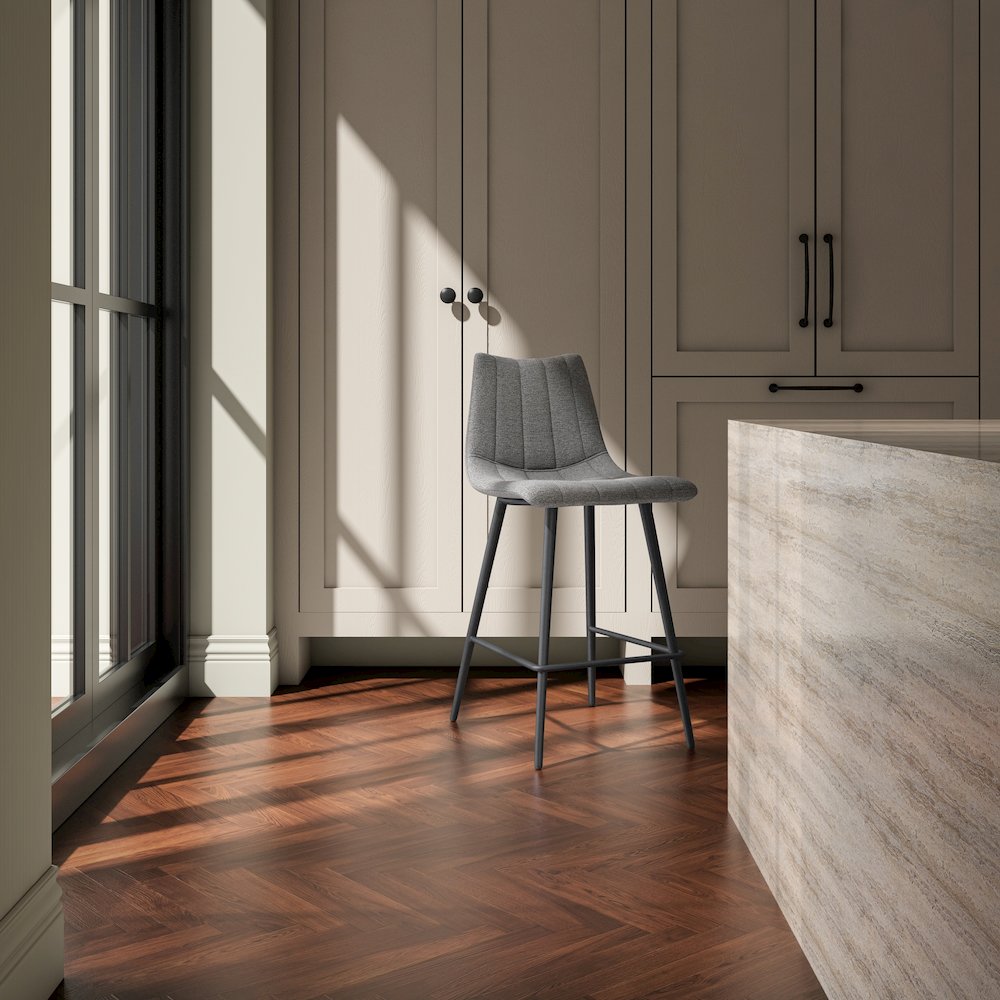 Alibi Counter Stool  Dark Grey-Set of Two. Picture 7
