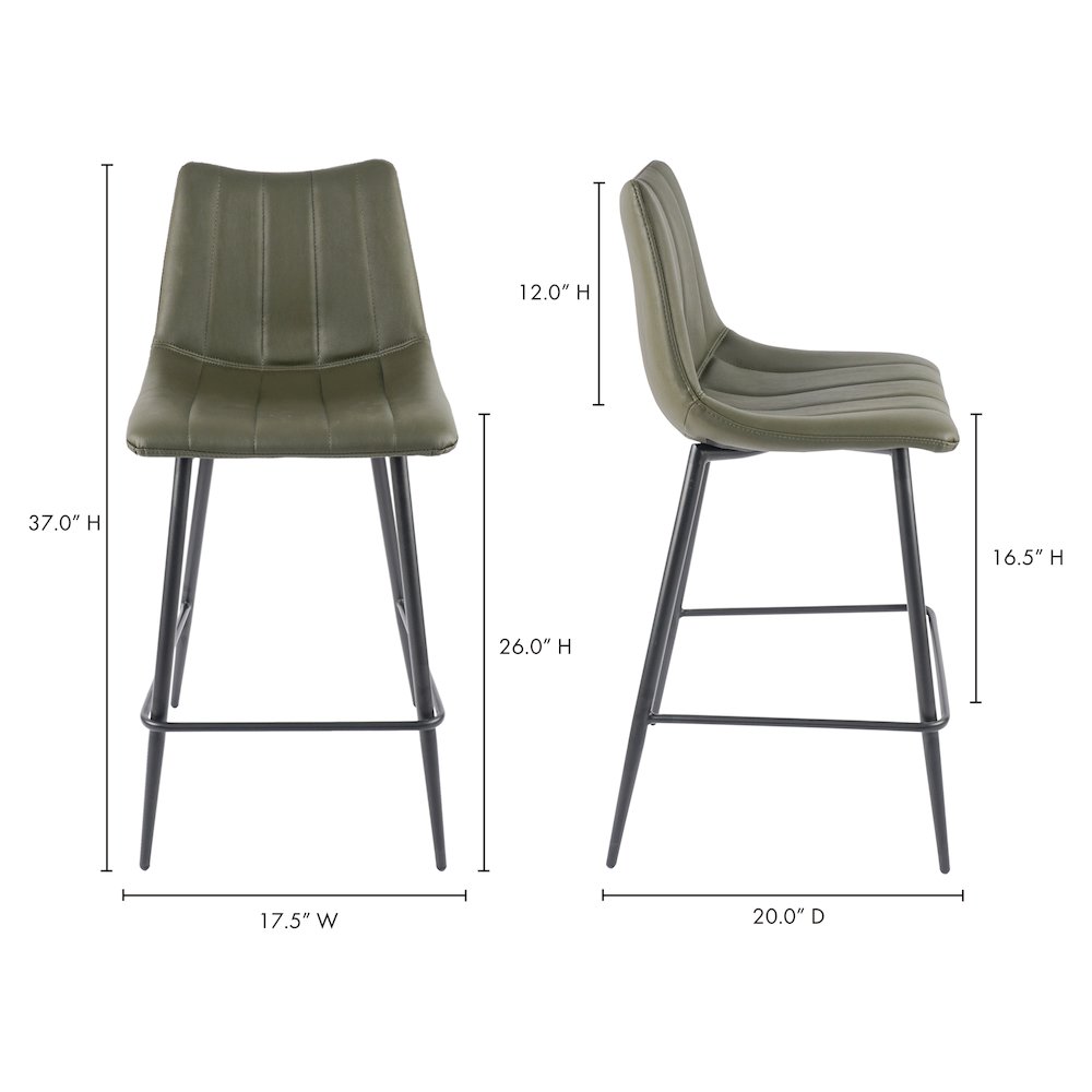Alibi Counter Stool Dark Green - Set Of Two. Picture 13
