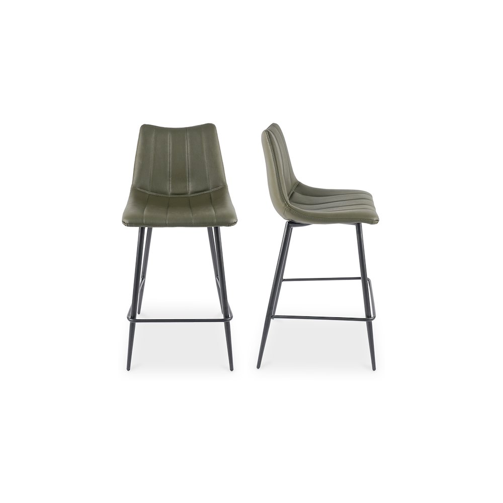 Alibi Counter Stool Dark Green - Set Of Two. Picture 1