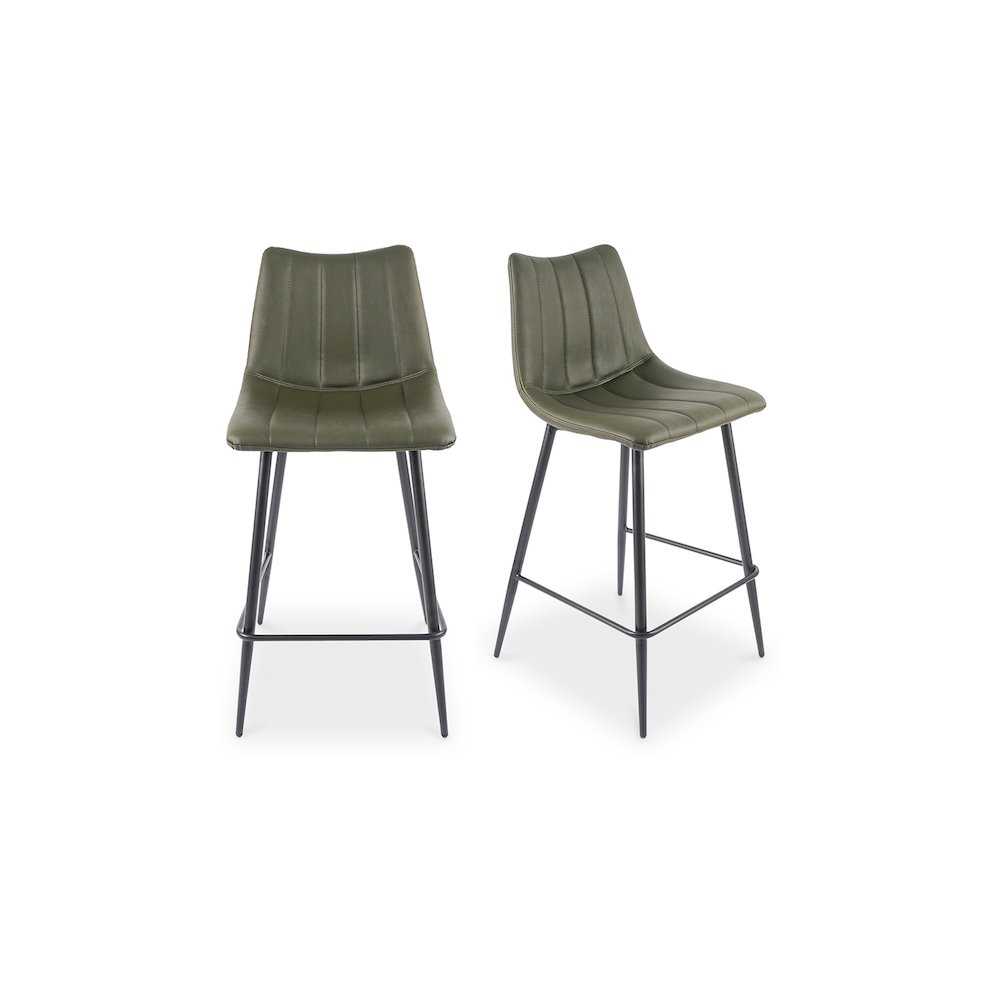 Alibi Counter Stool Dark Green - Set Of Two. Picture 2