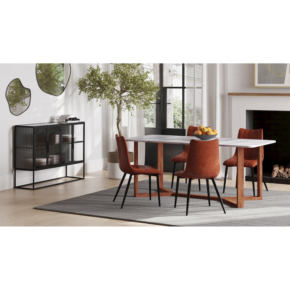Alibi Dining Chair Brown - Set Of Two. Picture 9