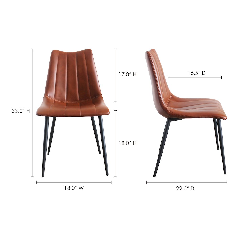 Alibi Dining Chair Brown - Set Of Two. Picture 10