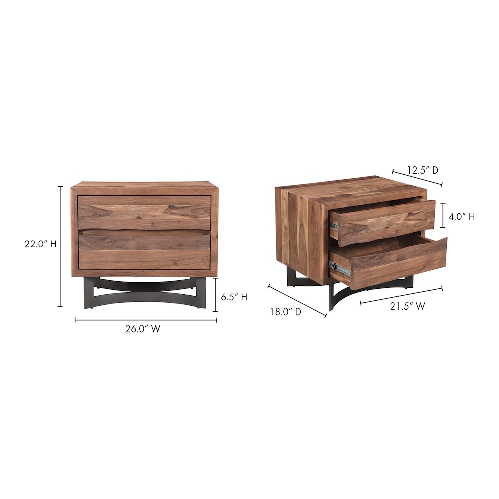 Bent Nightstand Brown. Picture 8