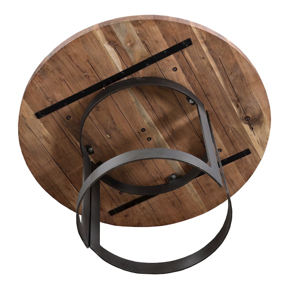 Bent Round Dining Table 54In Brown. Picture 10