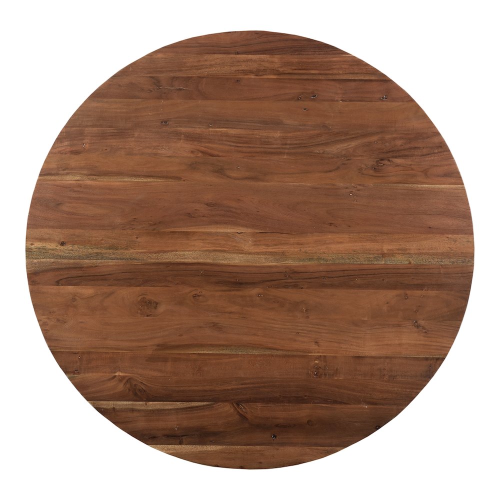 Bent Round Dining Table 54In Brown. Picture 11