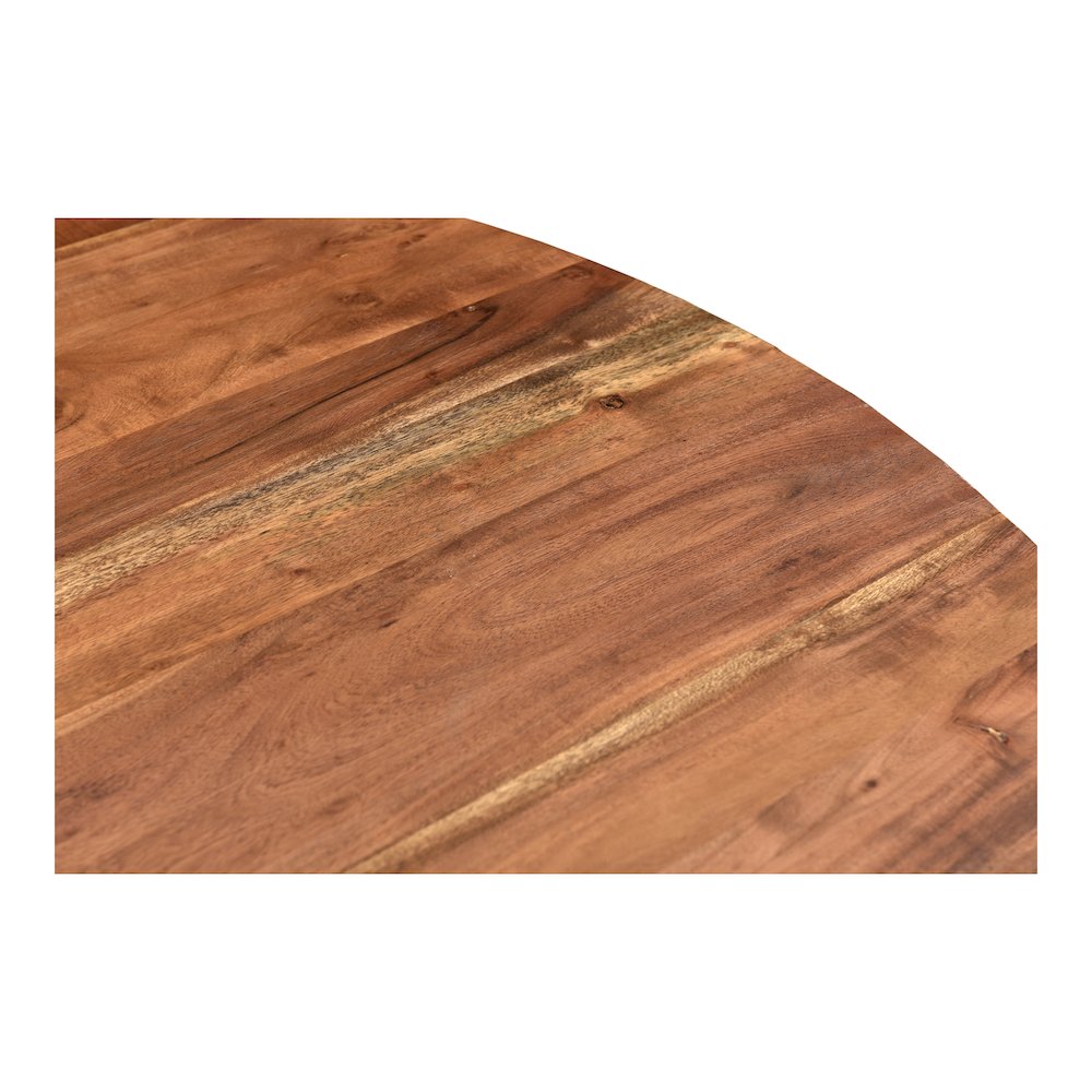 Bent Round Dining Table 54In Brown. Picture 12