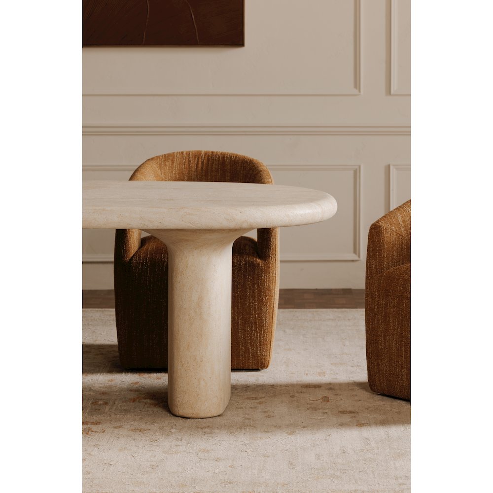 Warby Outdoor Dining Table Beige. Picture 7