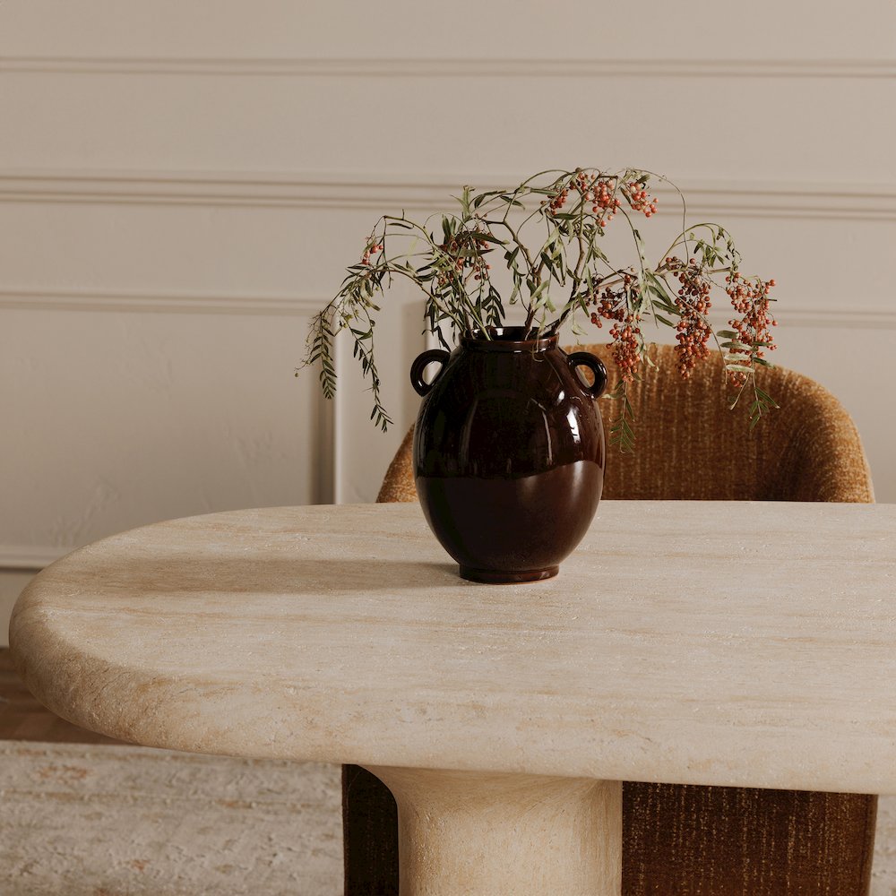 Warby Outdoor Dining Table Beige. Picture 8