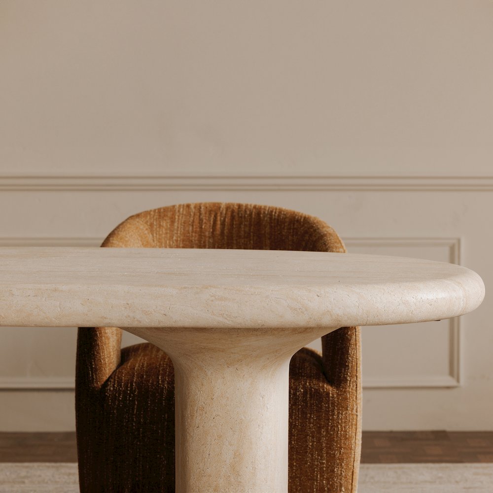 Warby Outdoor Dining Table Beige. Picture 9