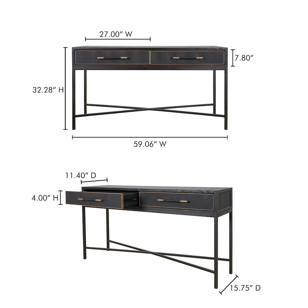 Mako Console Table Black. Picture 12