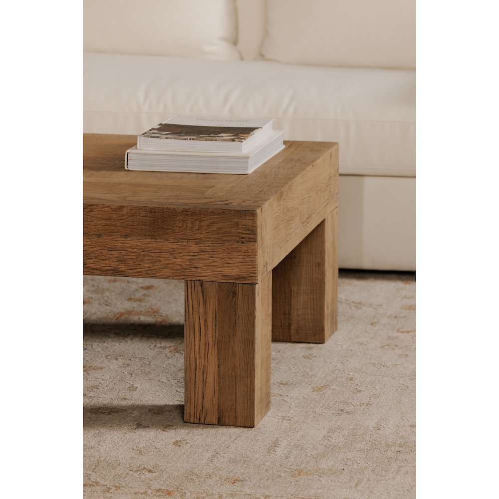 Evander Coffee Table Rectangle Aged Oak. Picture 8